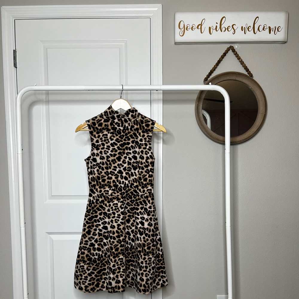 Leopard-Print Cotton Dress